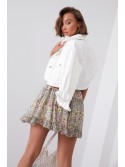 Chiffon mini skirt with lemon flowers 04005 - Online store - Boutique